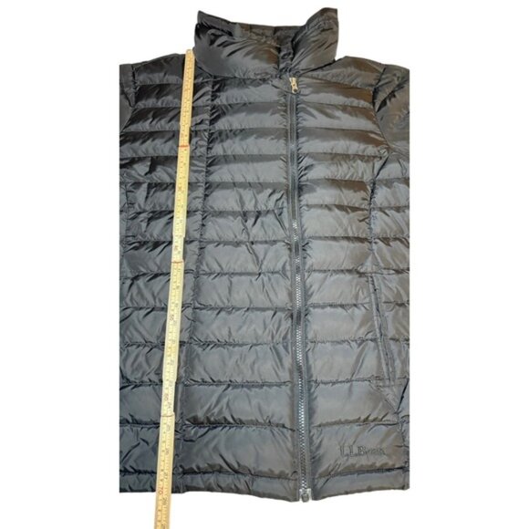 L.L.Bean DownTek Puffer Jacket Womens XL Black Lightweight Full Zip Pockets - Picture 11 of 11